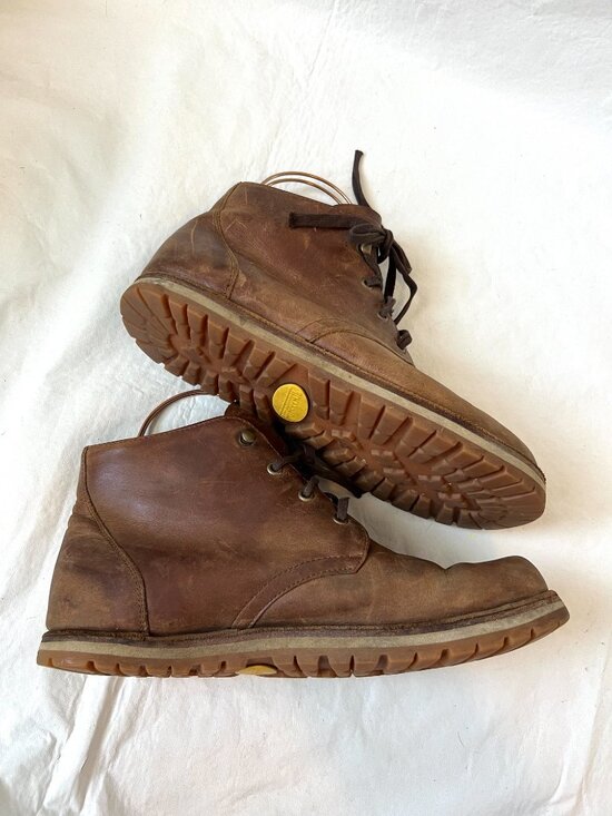 Waldviertler boots chukka brown leather lace up Tramper 43 10 G barefoot shoes main image 4